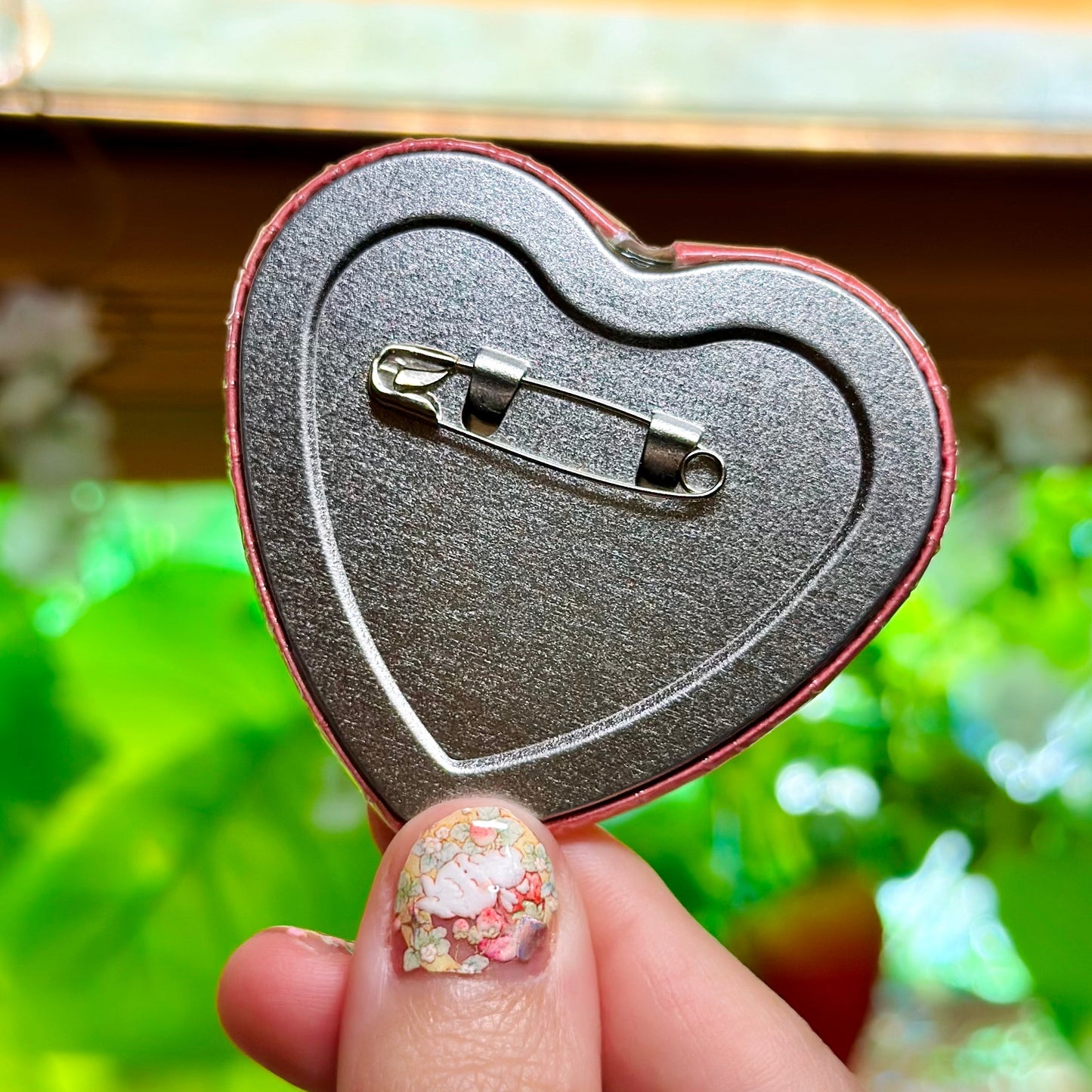 Ninja Pipa Button Pin ! 🥷 Heart Shaped