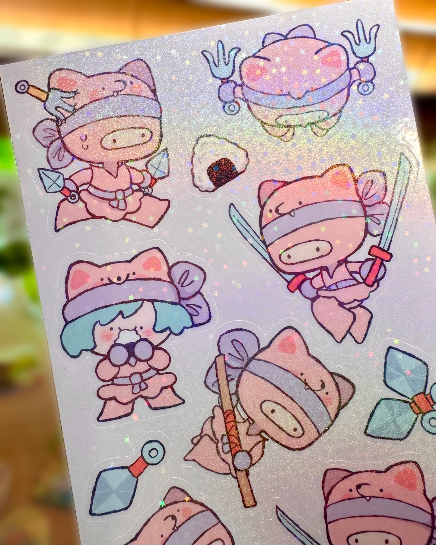 Chibi Ninjas 🥷 Vinyl Sticker Sheets !