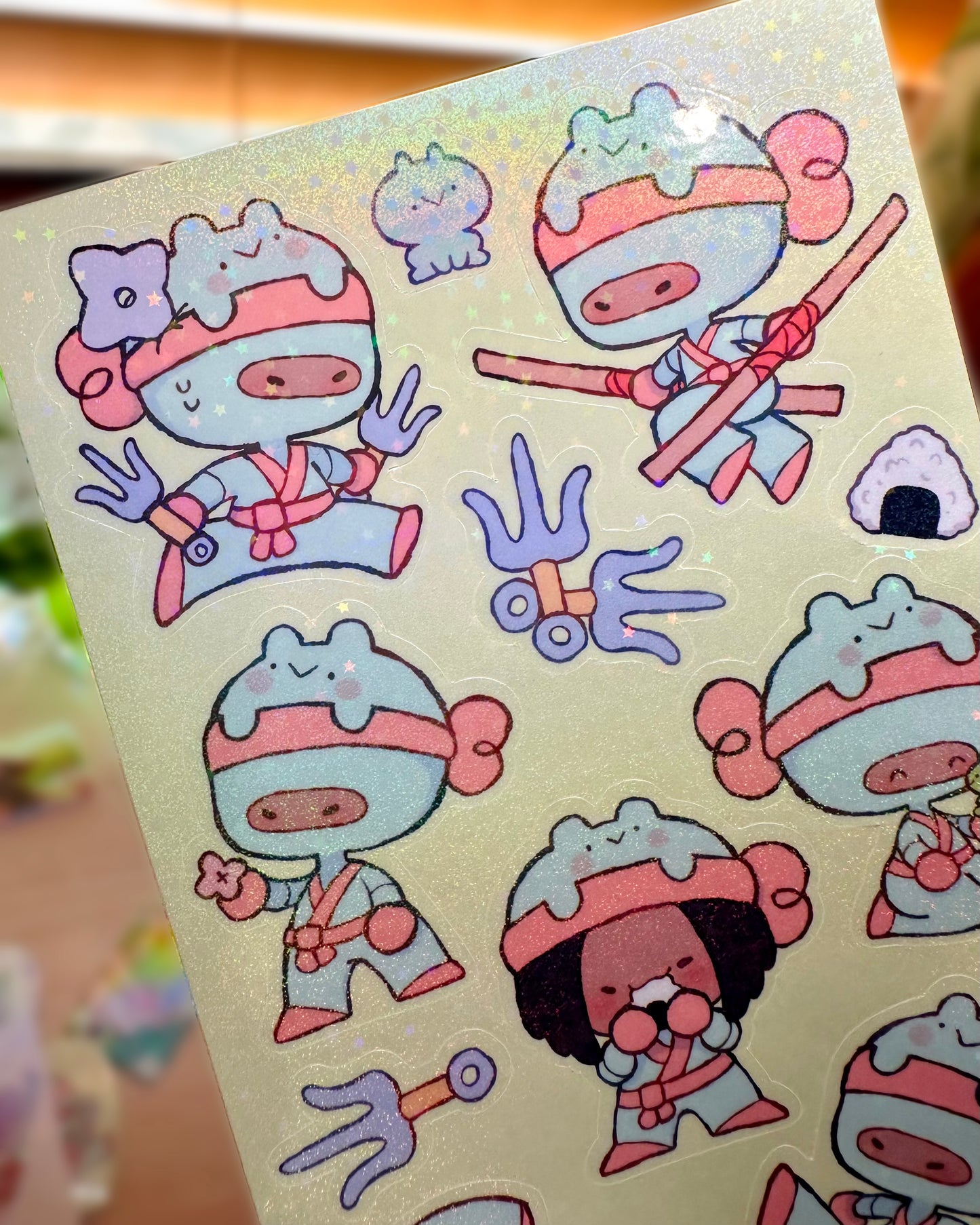 Chibi Ninjas 🥷 Vinyl Sticker Sheets !