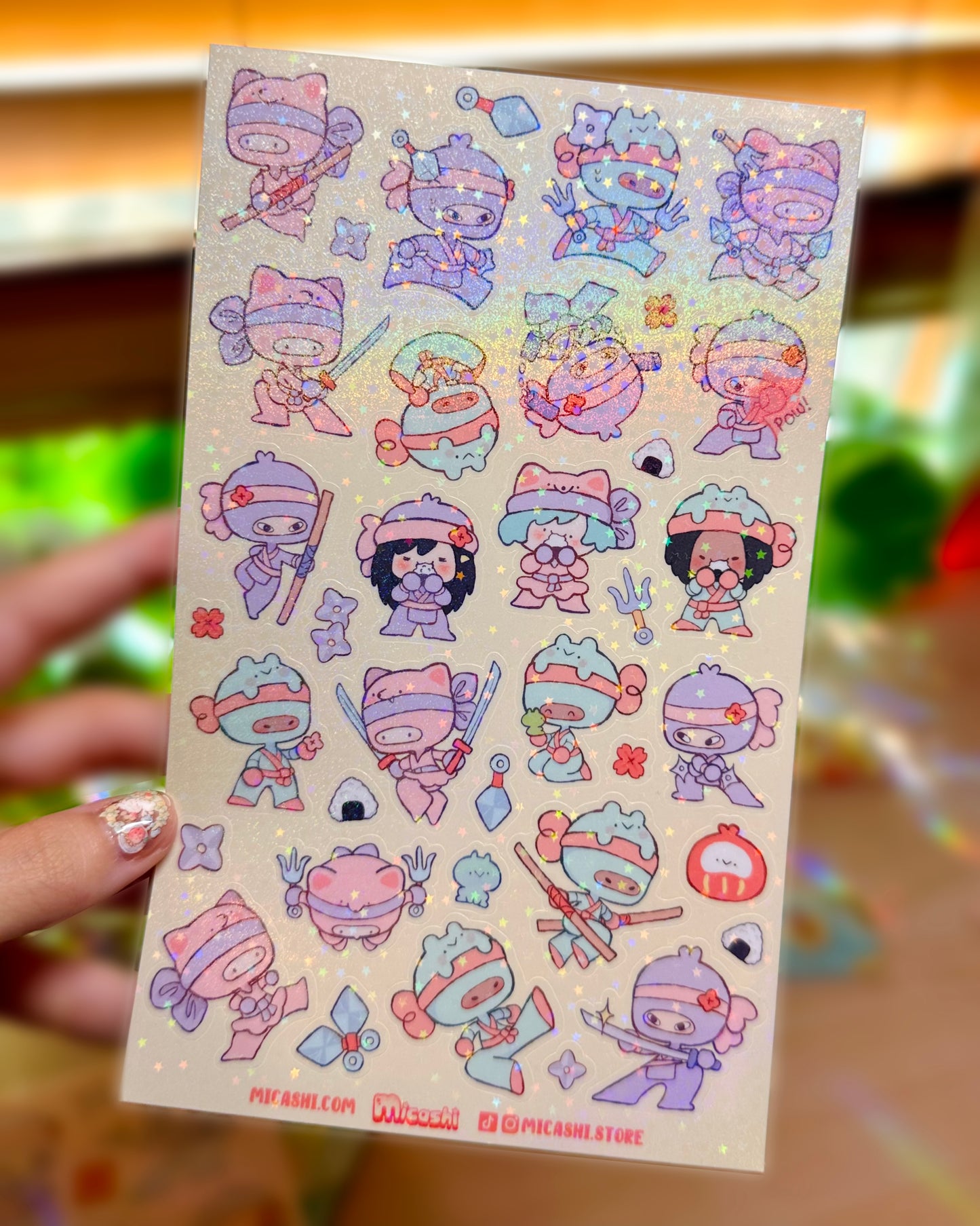 Chibi Ninjas 🥷 Vinyl Sticker Sheets !