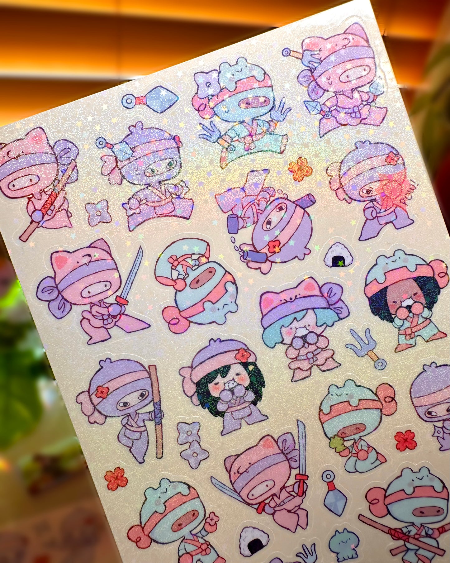 Chibi Ninjas 🥷 Vinyl Sticker Sheets !