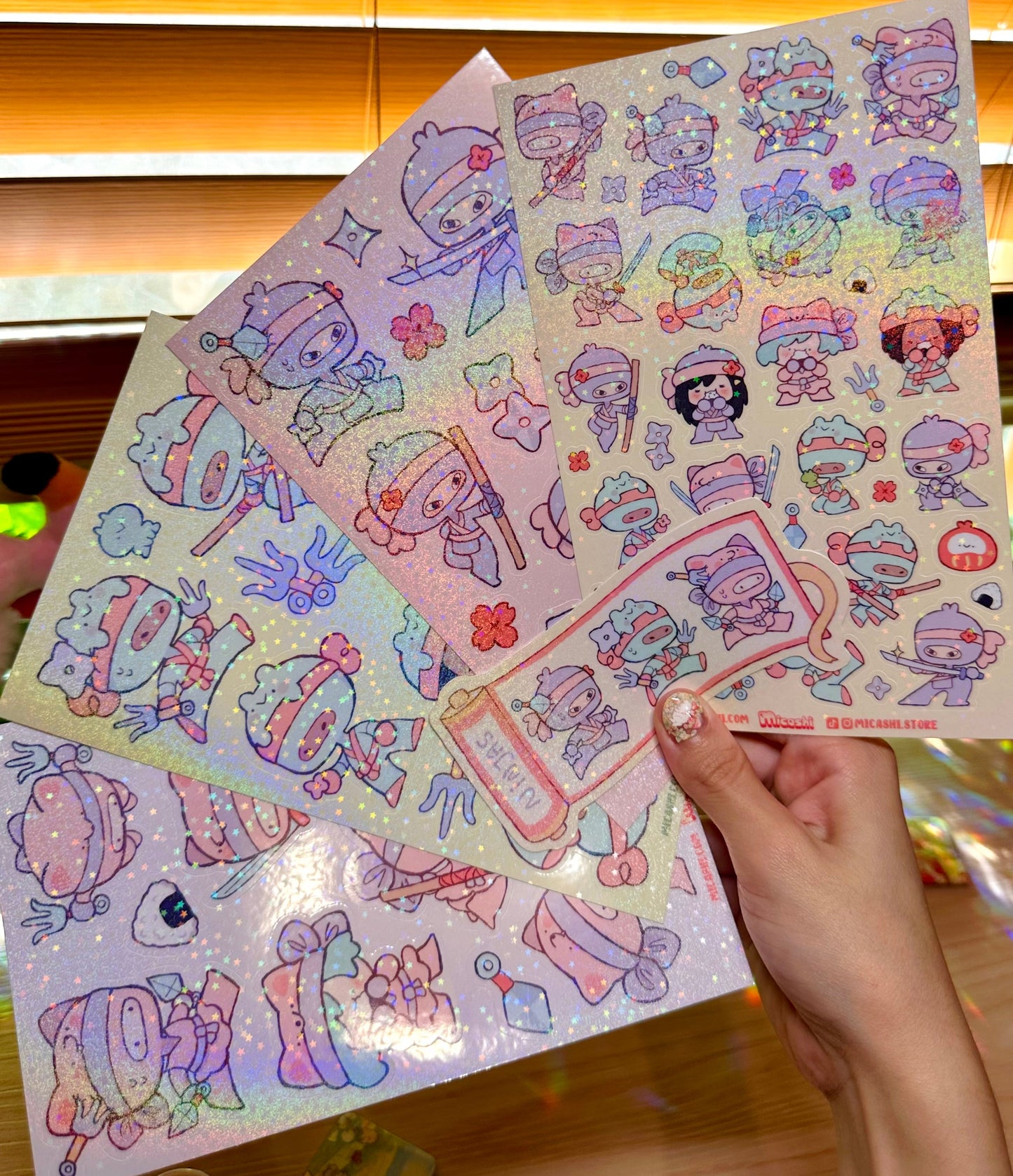 Chibi Ninjas 🥷 Vinyl Sticker Sheets !