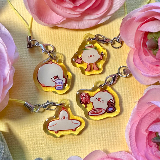 La Pipa Phone Charms ! - Acrylic epoxy Cute chick charms