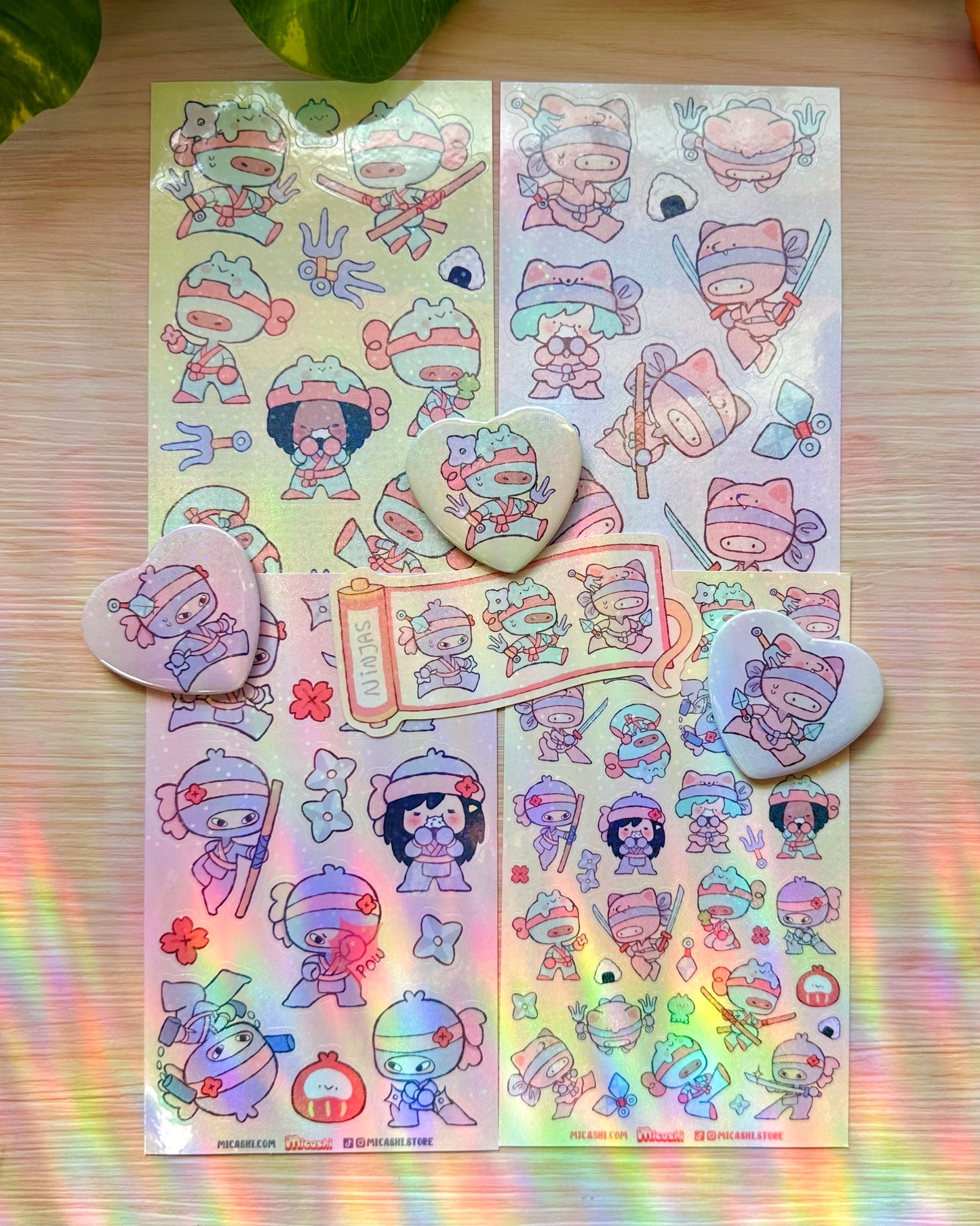 Chibi Ninjas 🥷 Vinyl Sticker Sheets !