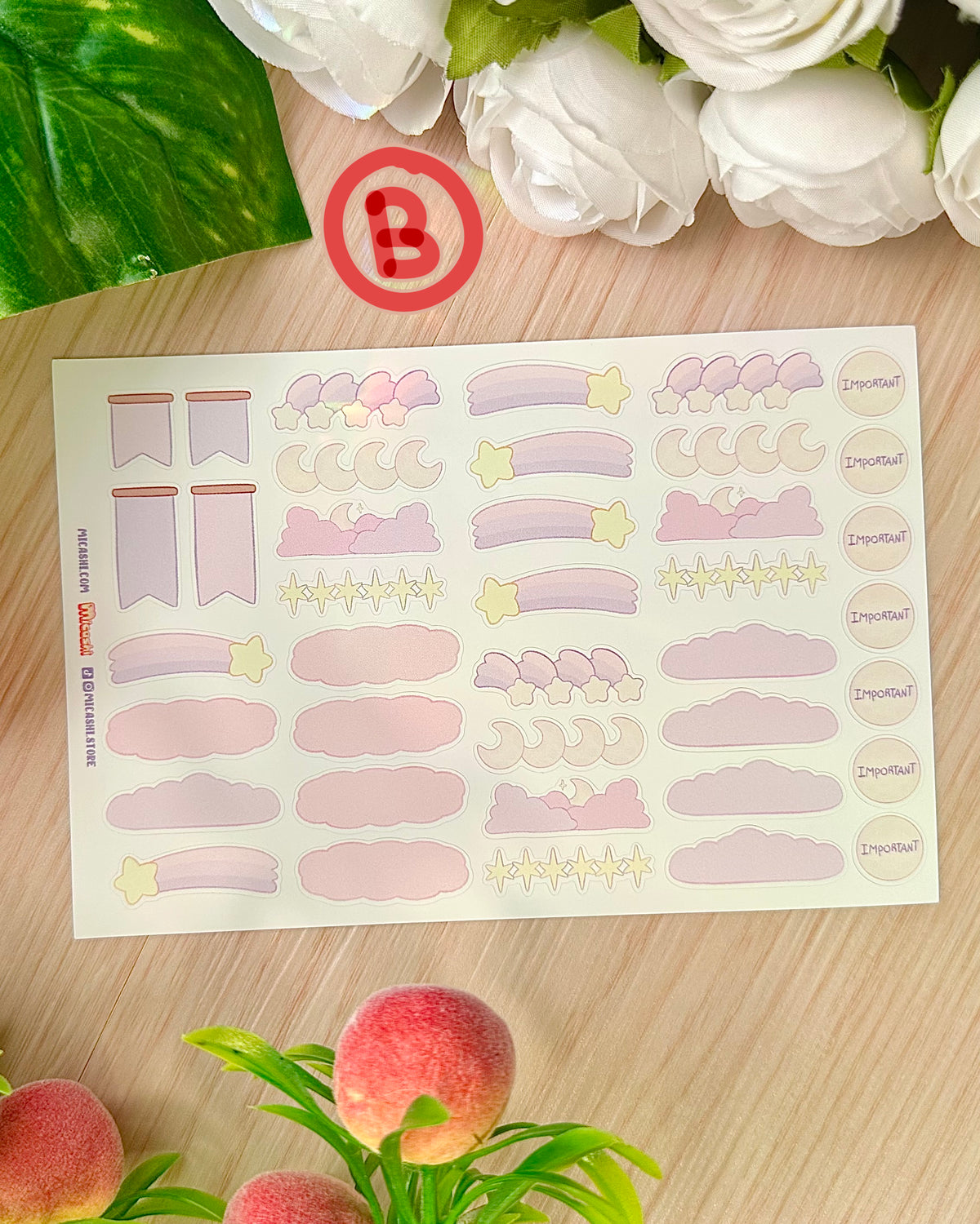 Dreamy Heaven Writable Vinyl Sticker Sheets!