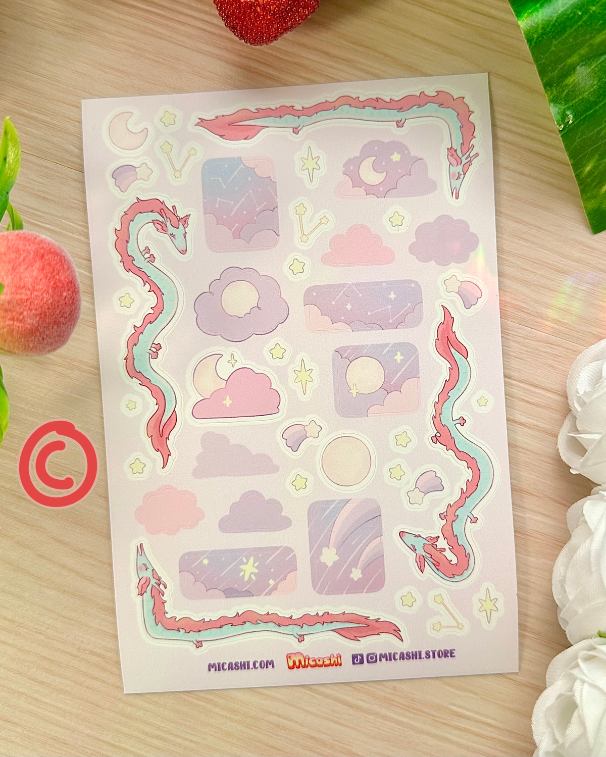 Dreamy sky Vinyl Sticker Sheets!