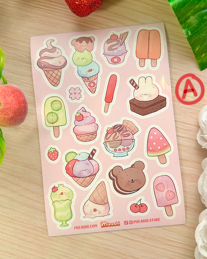 Ice Cream Vinyl Sticker Sheets!