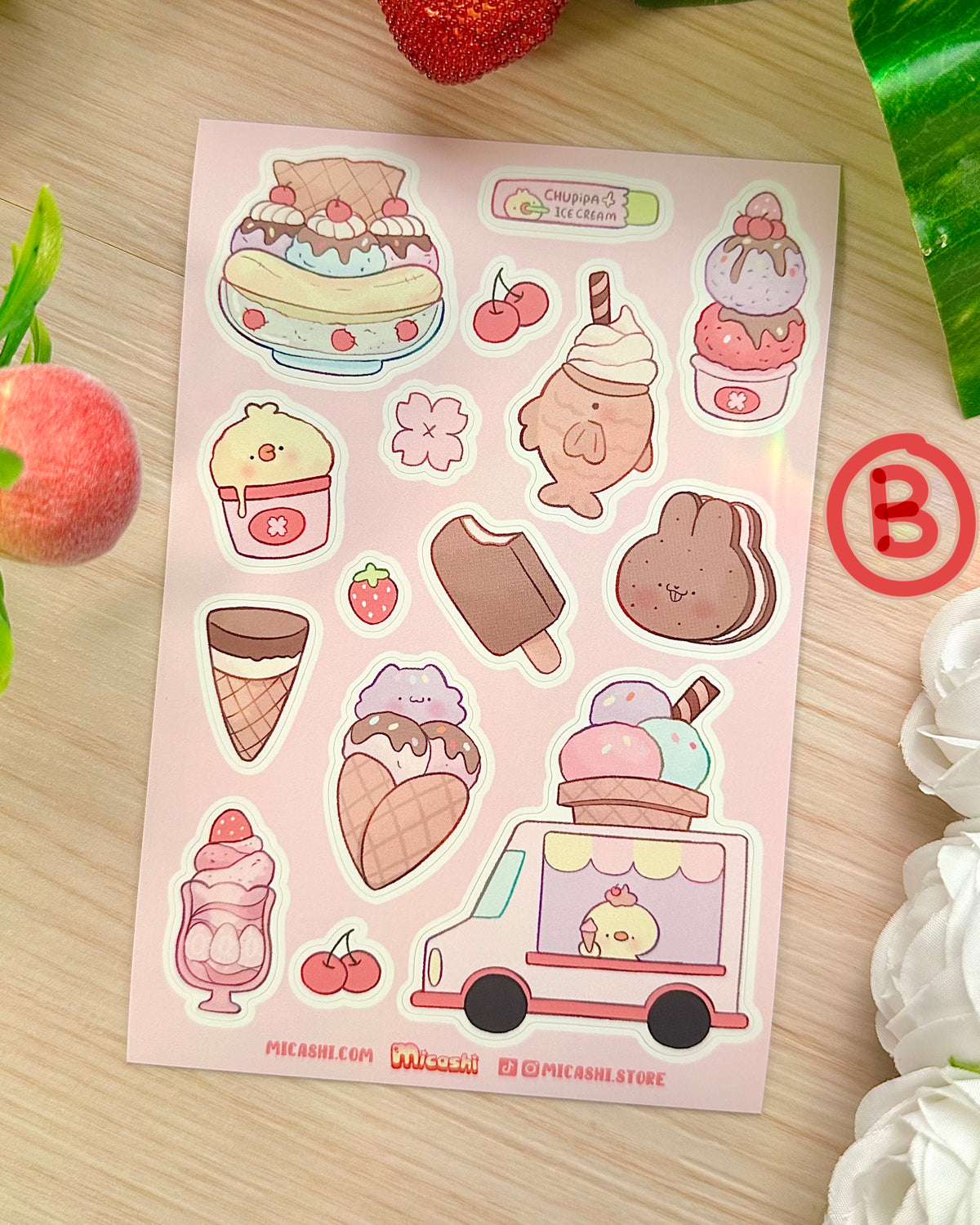 Ice Cream Vinyl Sticker Sheets!