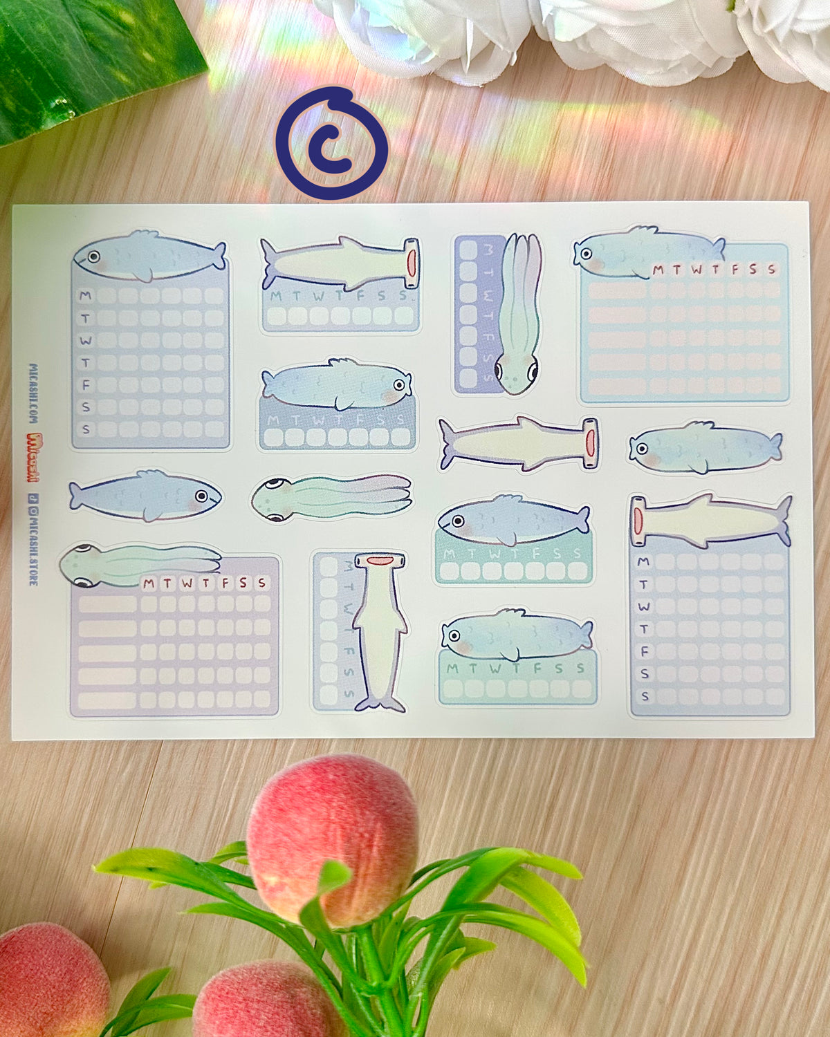 Ocean Writable Vinyl Sticker Sheets!