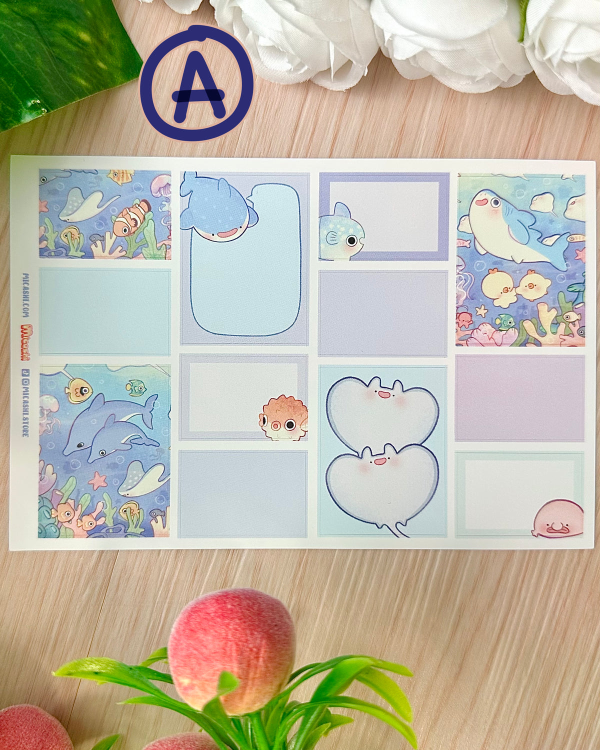 Ocean Writable Vinyl Sticker Sheets!