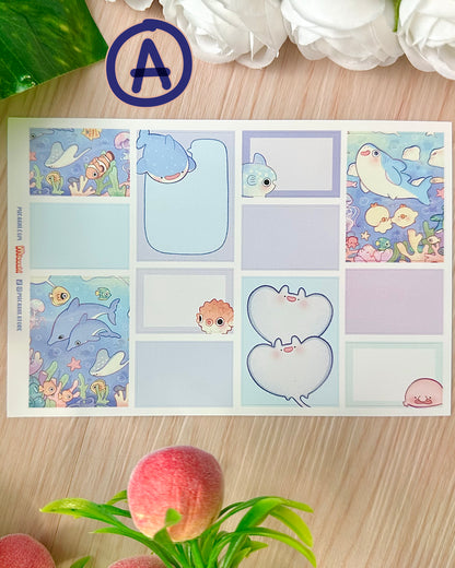 Ocean Writable Vinyl Sticker Sheets!