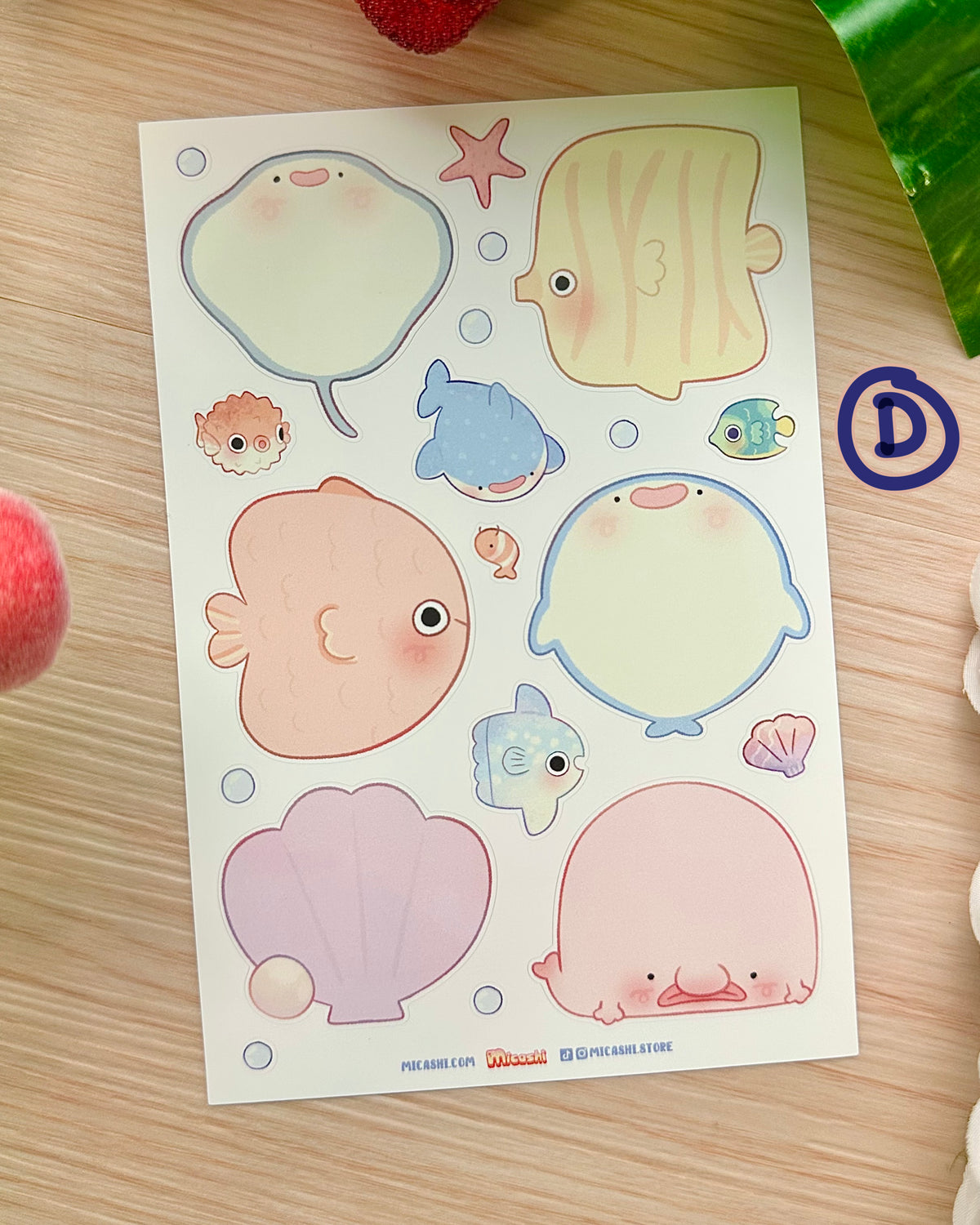 Ocean Writable Vinyl Sticker Sheets!
