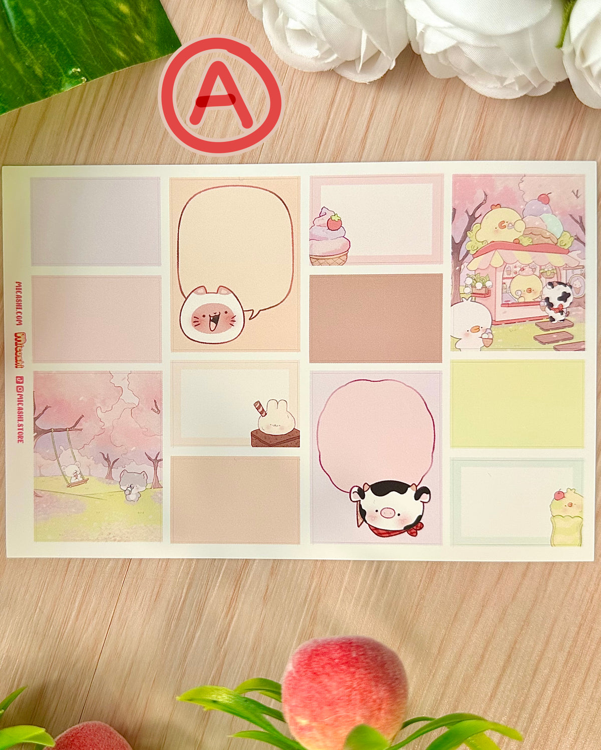Ice Cream Writable Vinyl Sticker Sheets!