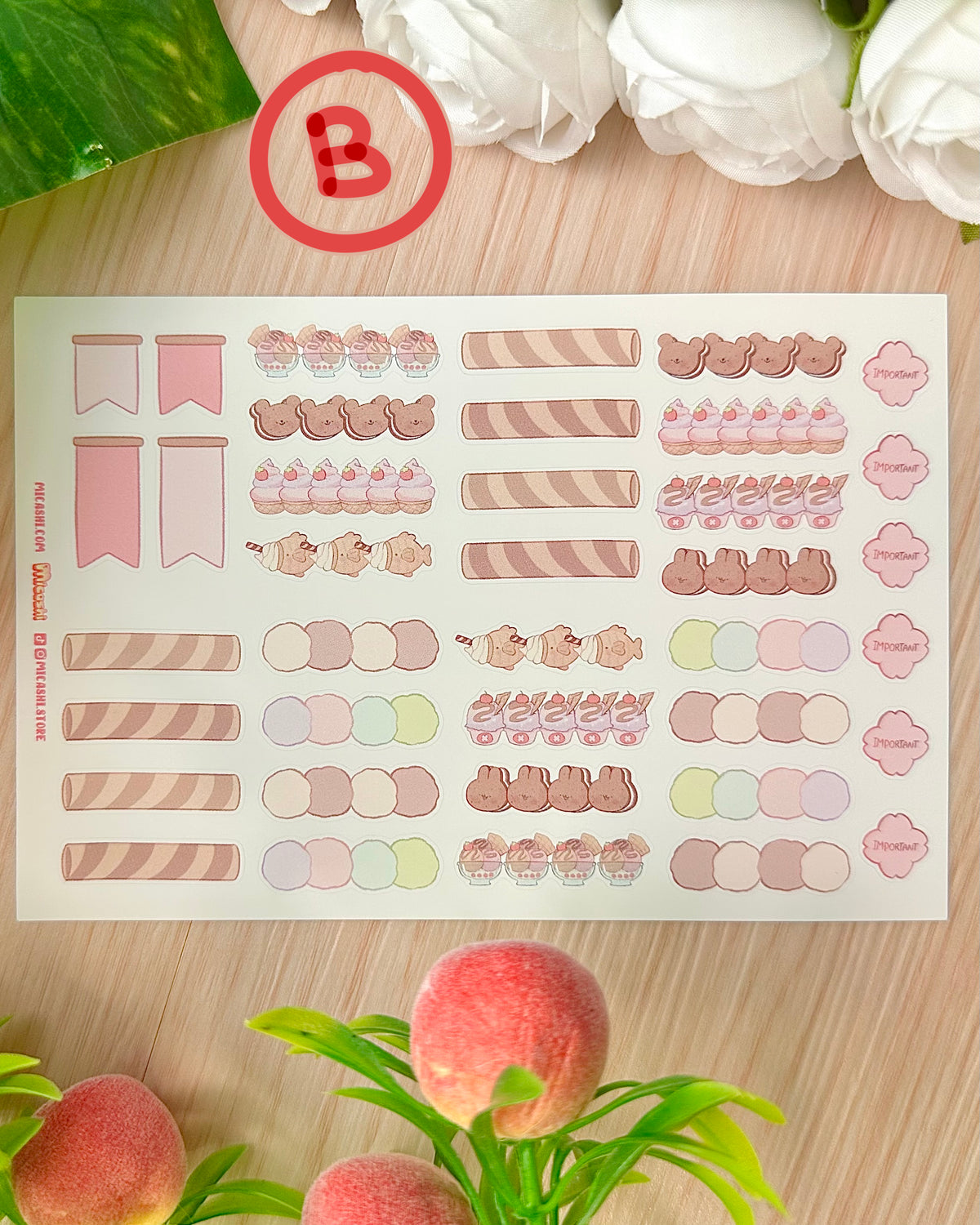 Ice Cream Writable Vinyl Sticker Sheets!