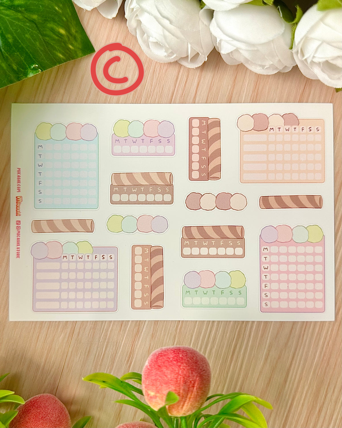 Ice Cream Writable Vinyl Sticker Sheets!