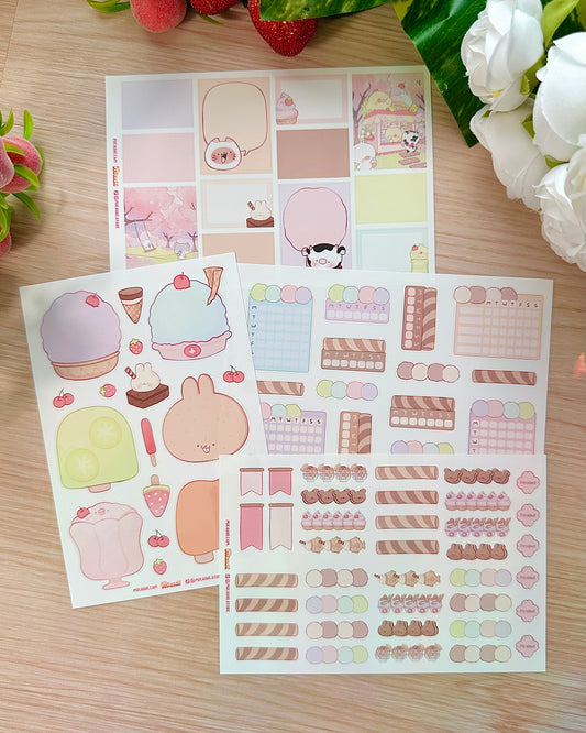 Ice Cream Writable Vinyl Sticker Sheets!
