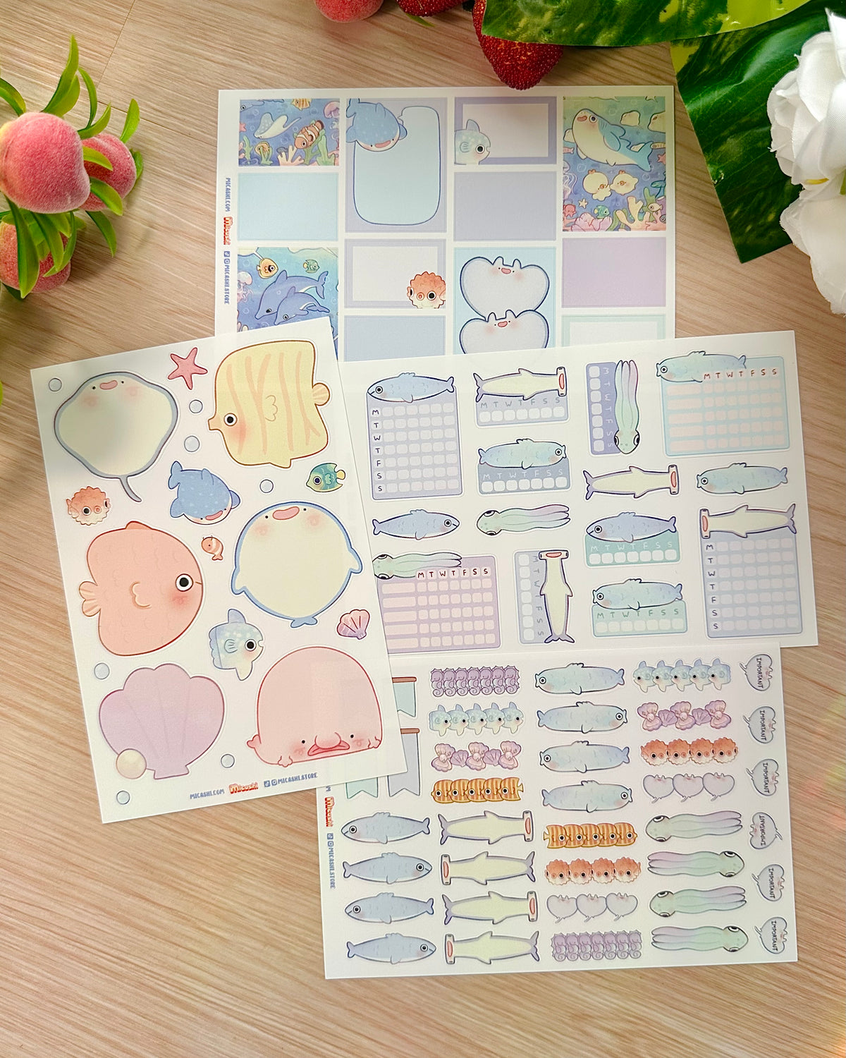 Ocean Writable Vinyl Sticker Sheets!