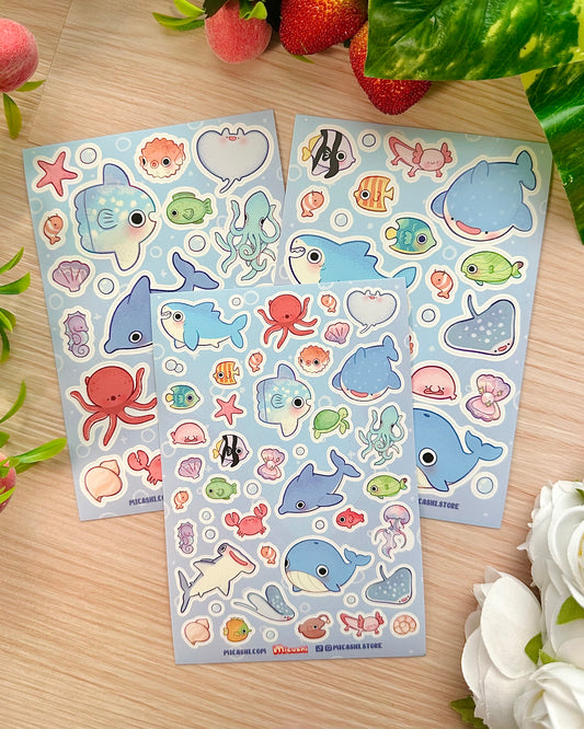 Ocean Vinyl Sticker Sheets!