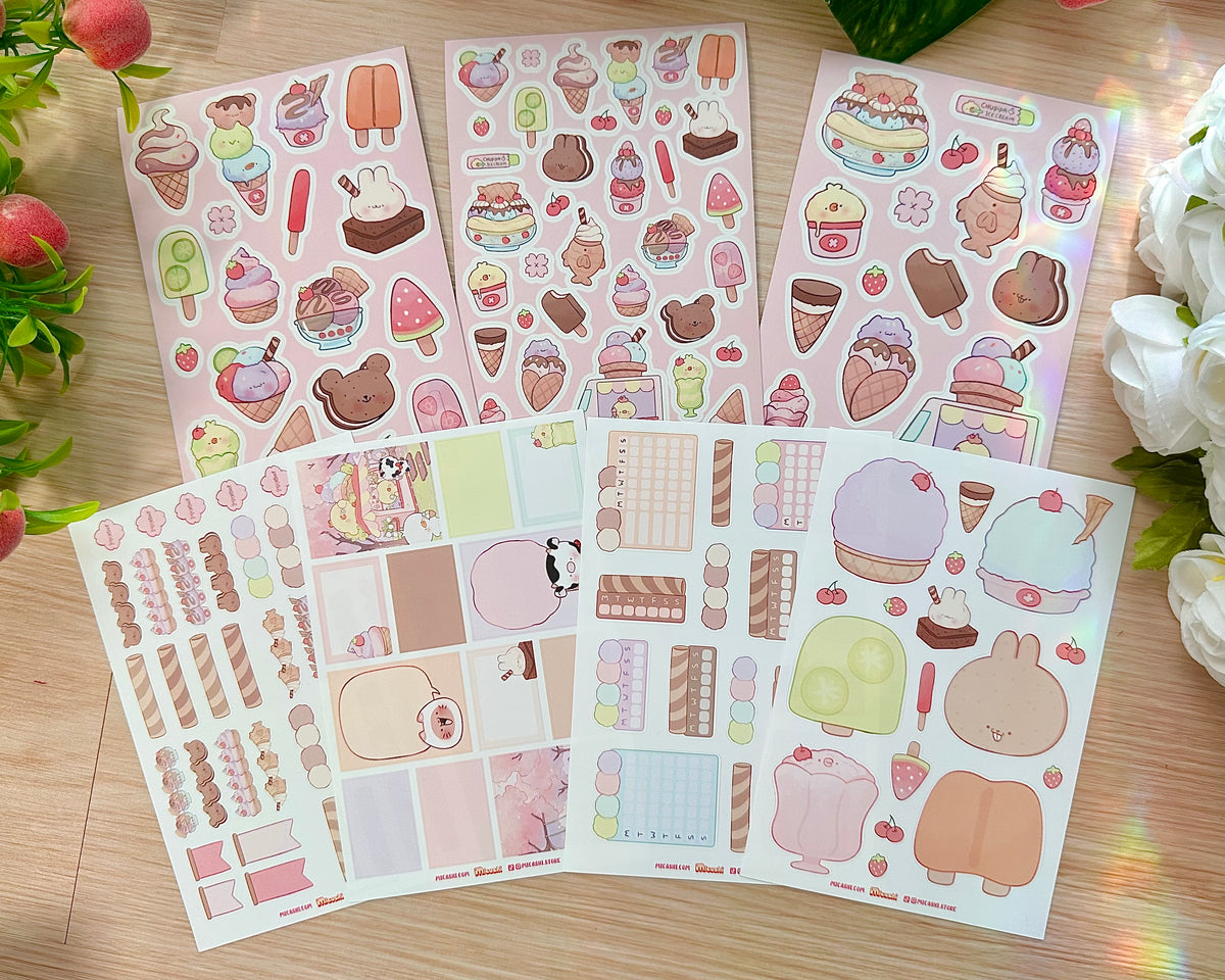 Ice Cream 🍨Planner / Journaling - Stationery Kit box !