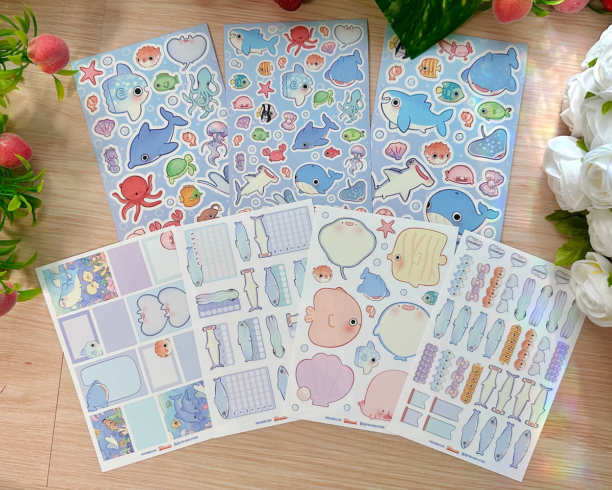 Ocean 🦈 Planner / Journaling - Stationery Kit box !