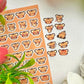 Tiger Mishi Emoji Clear vinyl Sticker sheet! - cute kawaii stickers