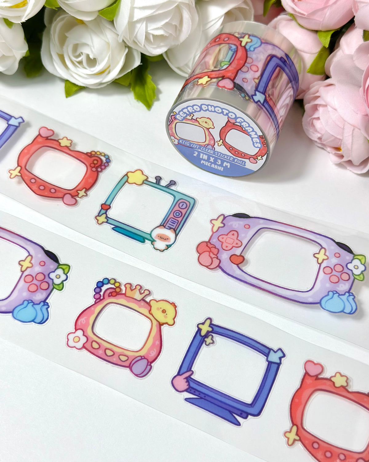 Retro Photo Frames Sticker Roll
