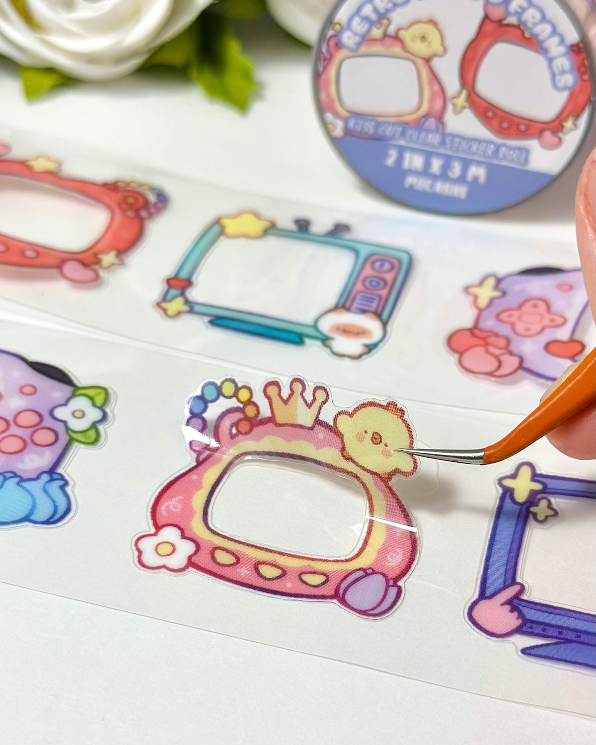 Retro Photo Frames Sticker Roll