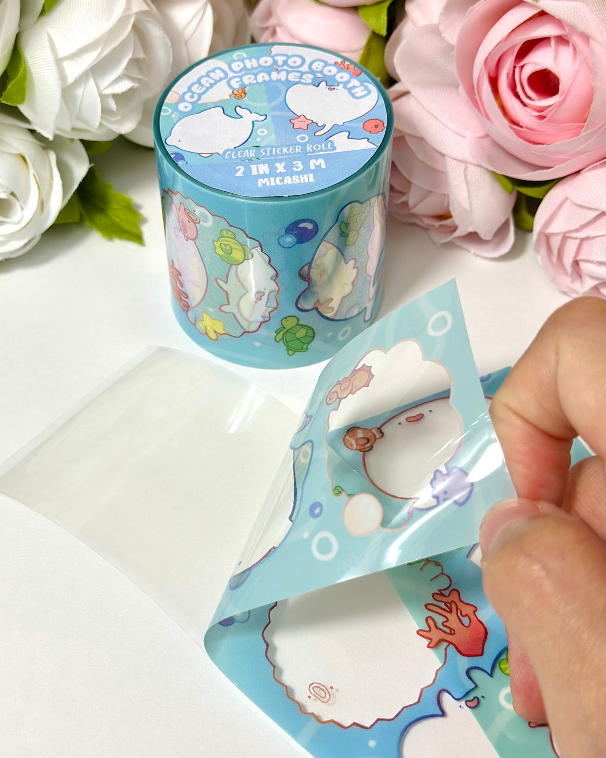 Ocean Photo Booth Sticker Roll