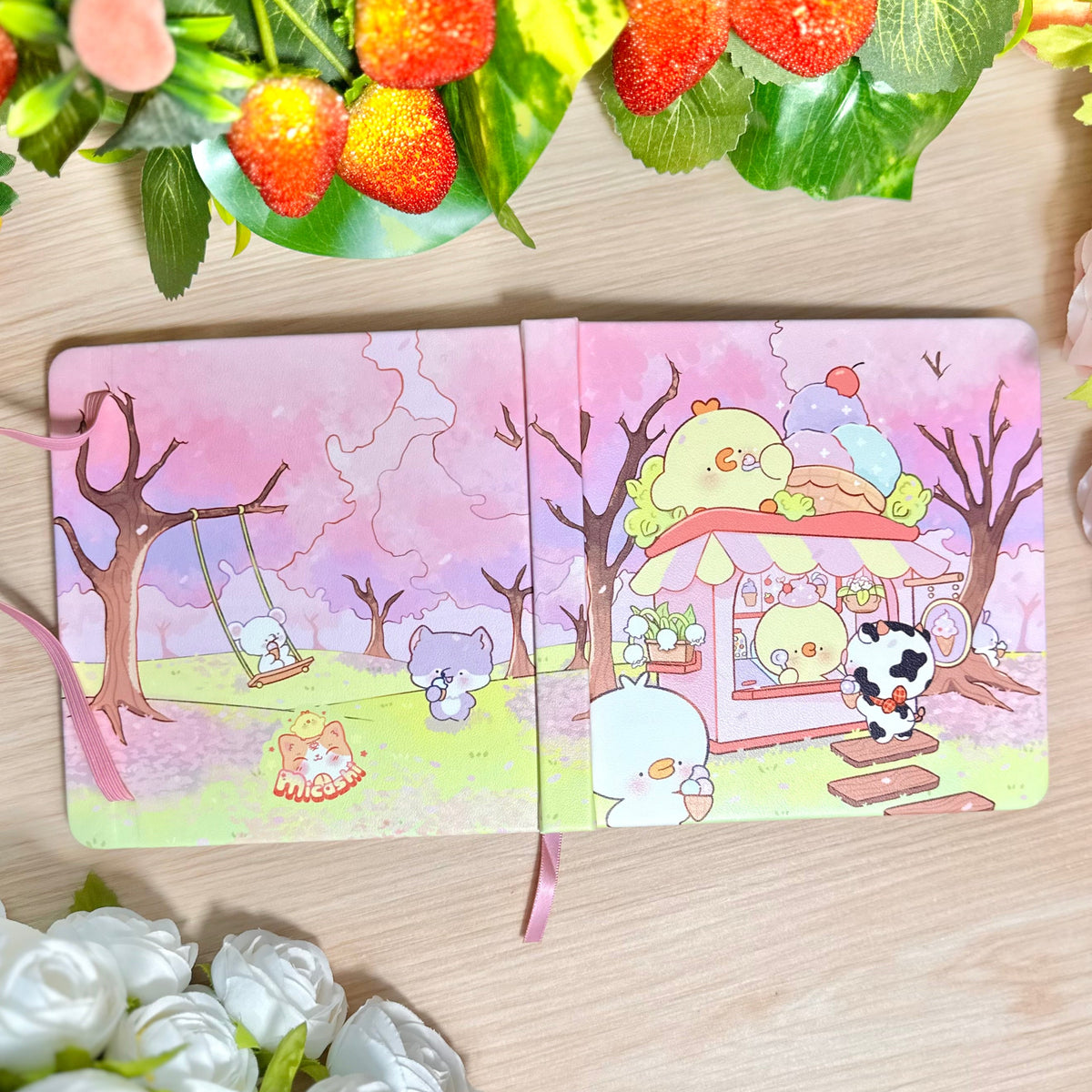 Sakura Ice Cream Dotted Journal Planner