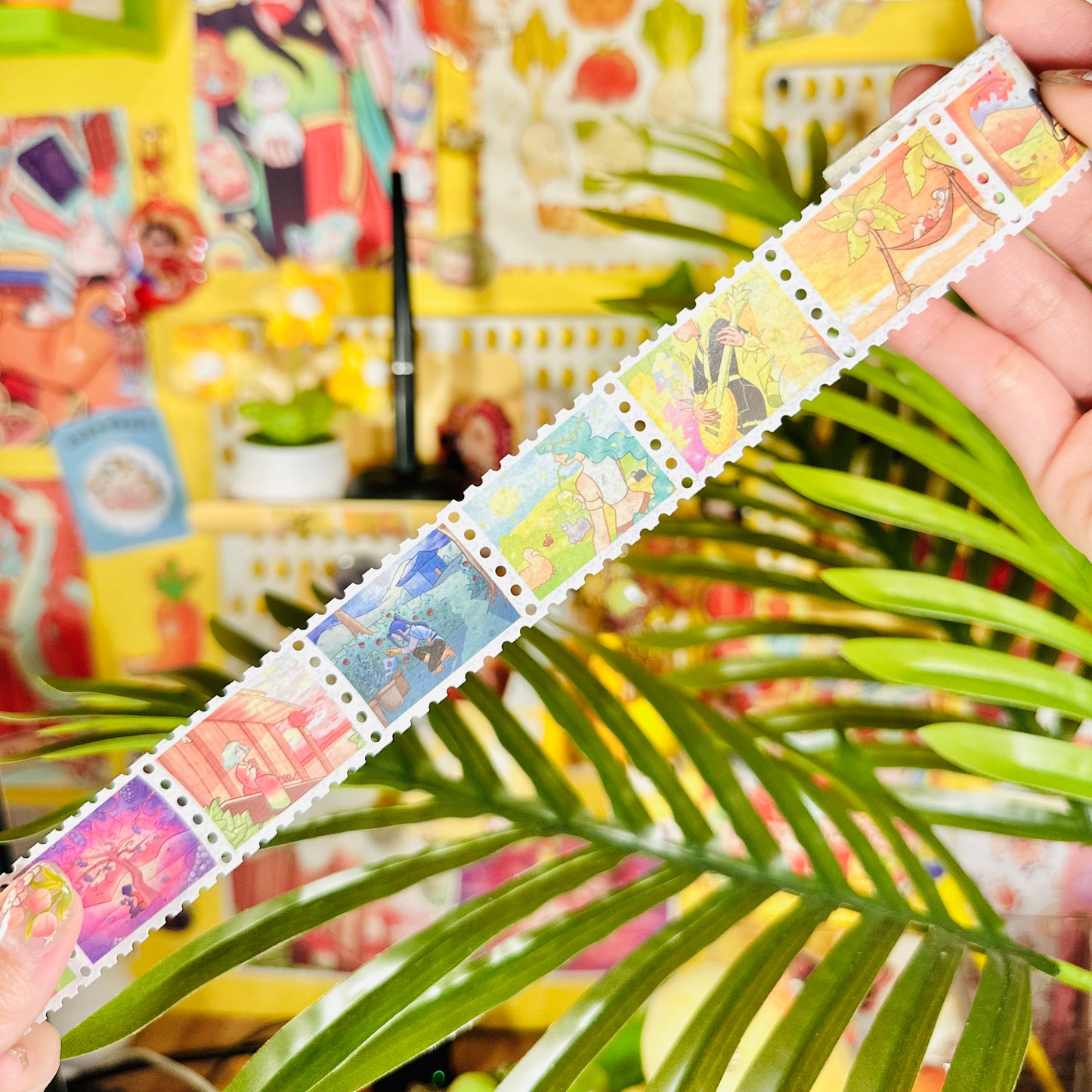 Fruits 🍇 Original Characters Stamps Washi Tape