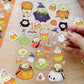 Spooky Pipa Clear vinyl Sticker sheet! - Halloween cute kawaii stickers