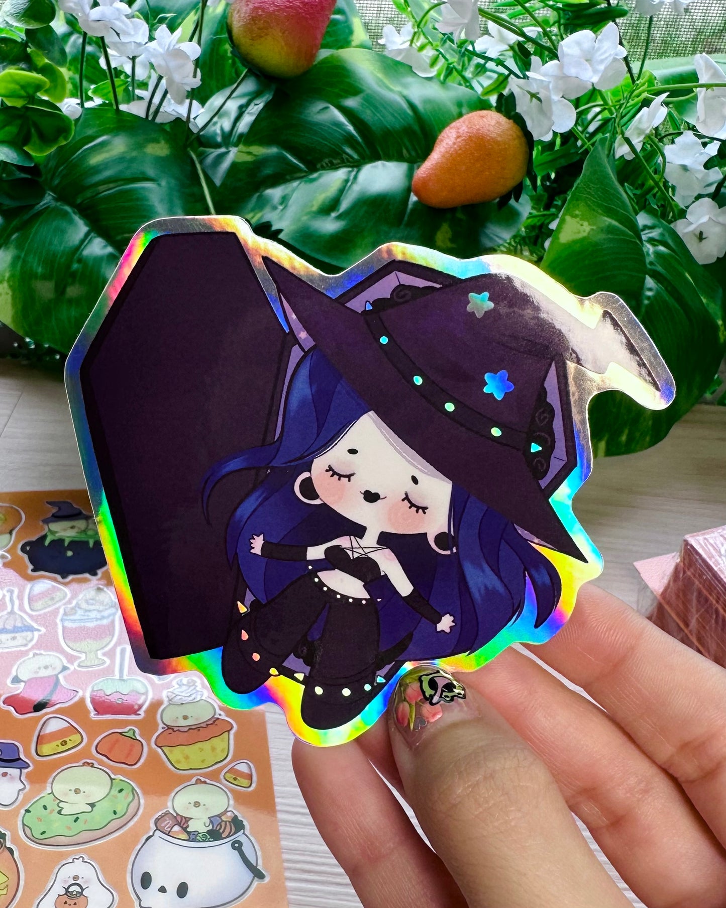 Vampire and Witch Stickers - Halloween stickers