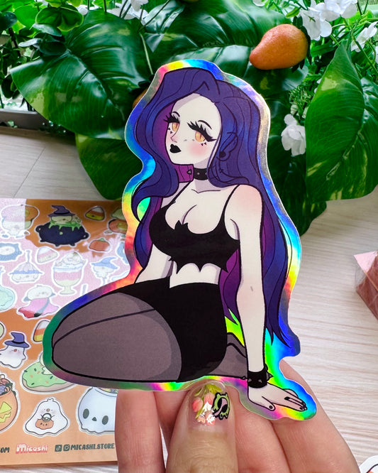 Micaela Sitting alone, just existing- Semi Holo Sticker