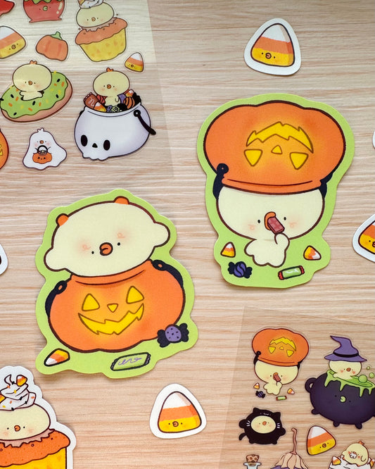 Kiss or treat Halloween Pipas - Vinyl sticker duo (2 pcs)