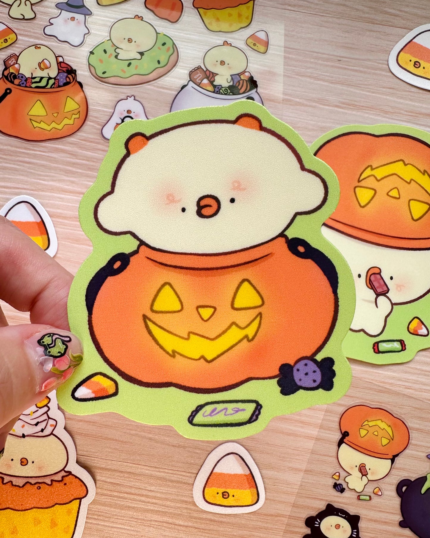 Kiss or treat Halloween Pipas - Vinyl sticker duo (2 pcs)