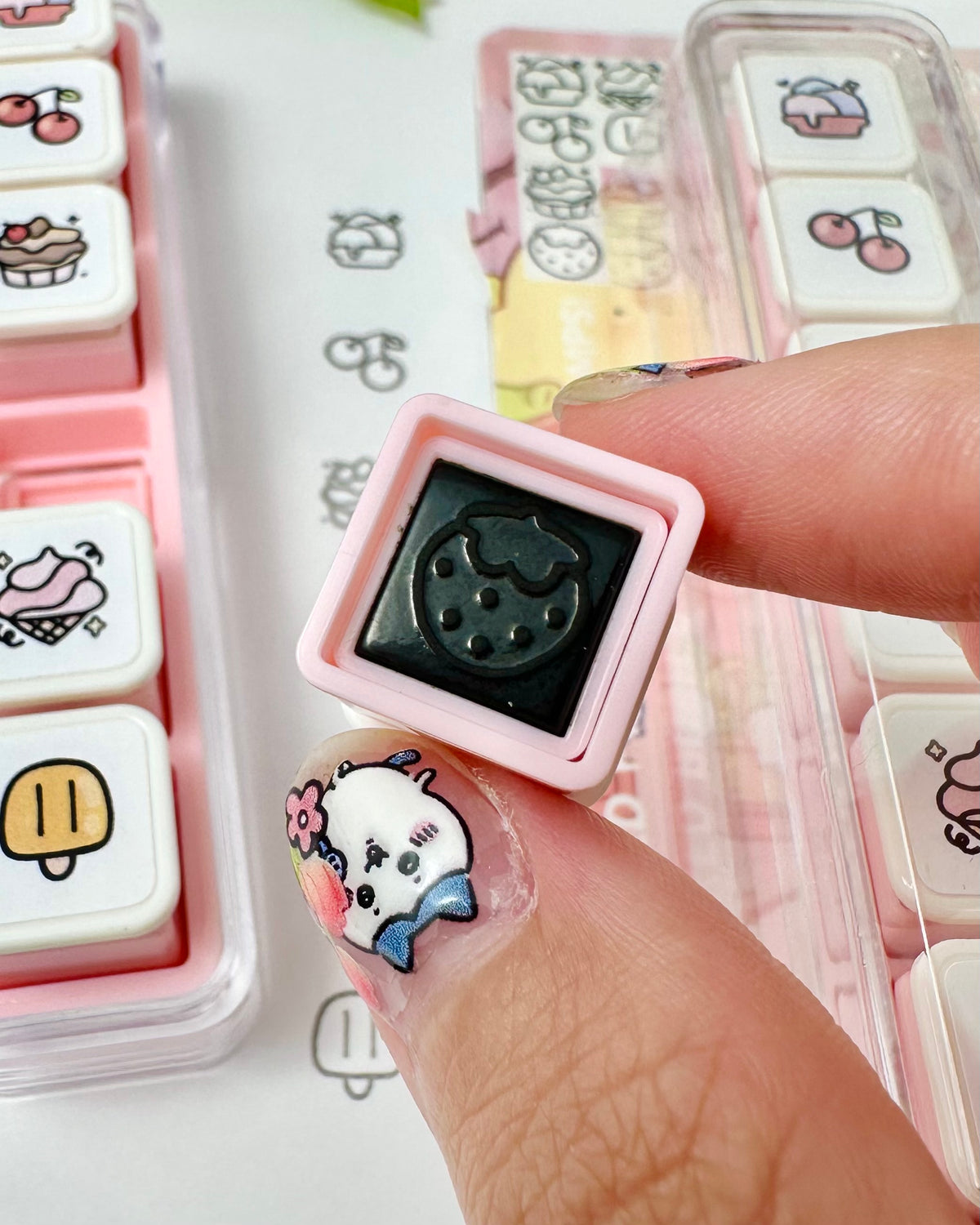 Ice Cream 6 Push Stamps Set