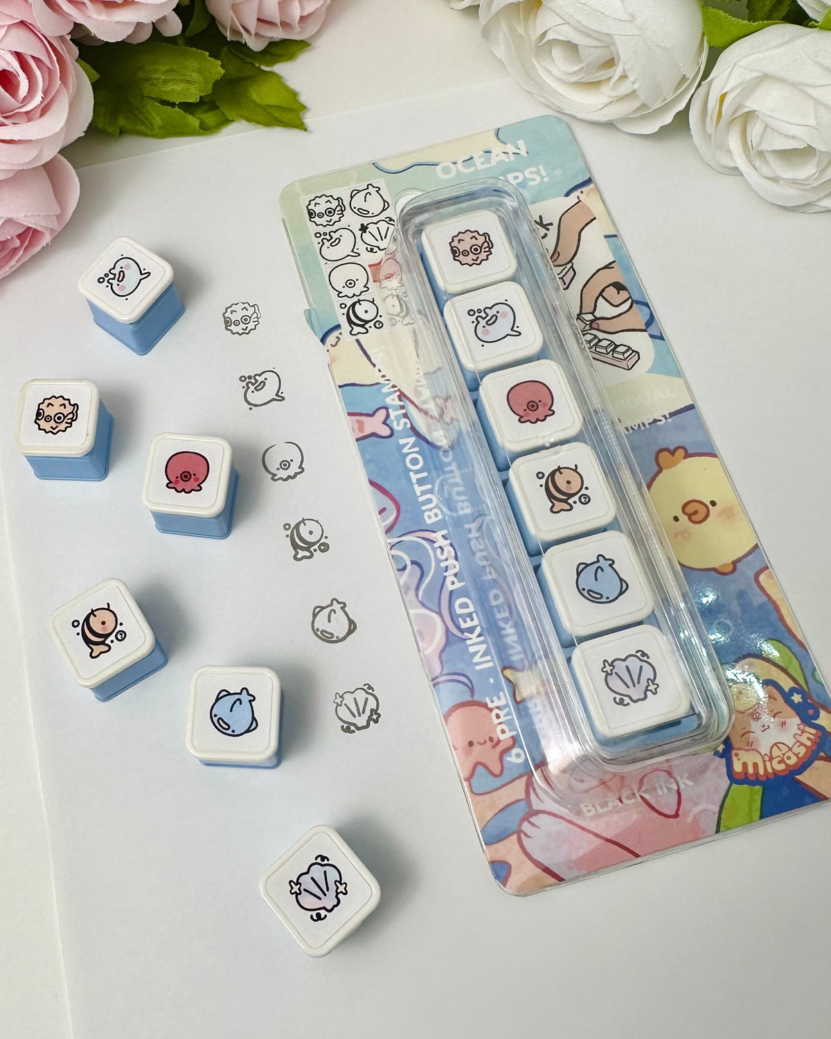 Ocean 6 Push Stamps Set