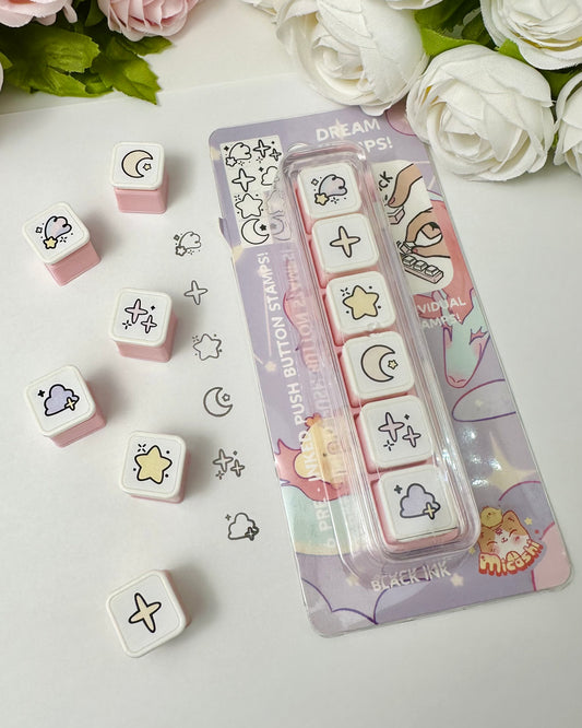 Dreamy Heaven 6 Push Stamps Set