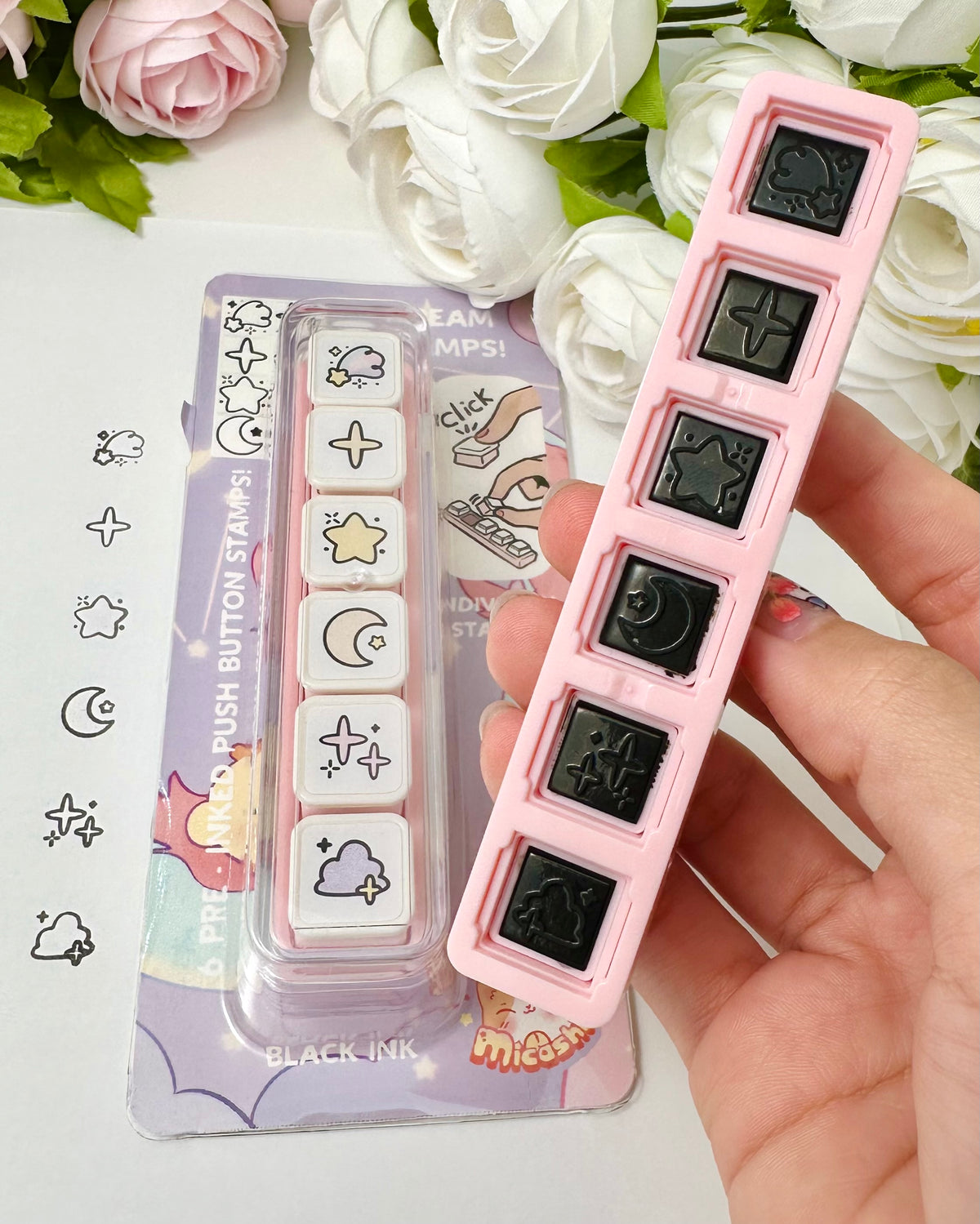 Dreamy Heaven 6 Push Stamps Set