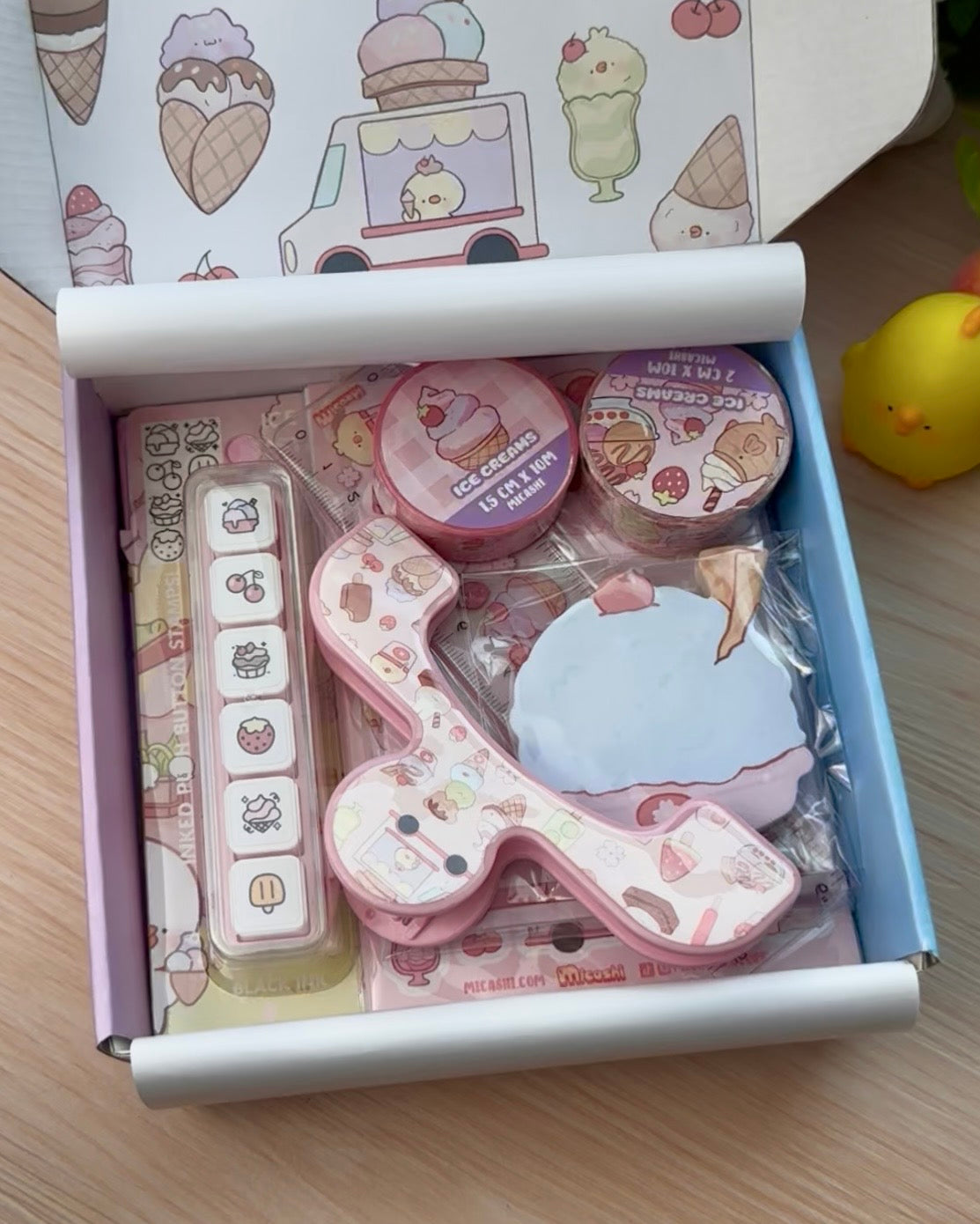 Ice Cream 🍨Planner / Journaling - Stationery Kit box !