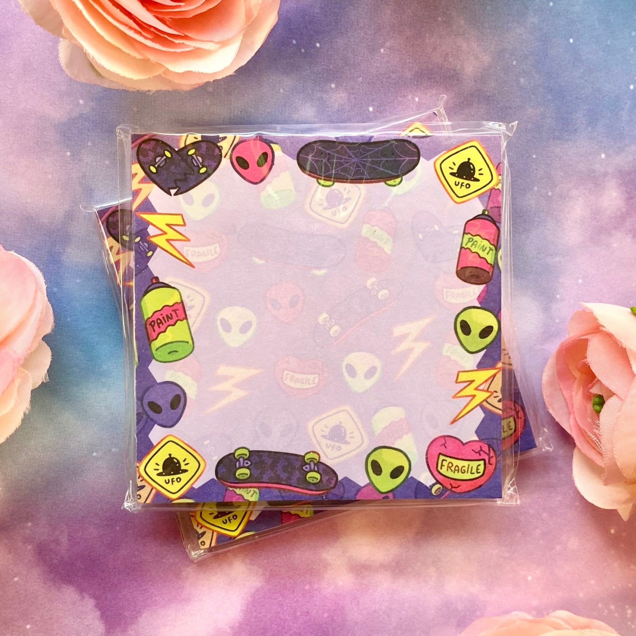 Sticky Core Goth Skatecore ! 👽 Sticky Notes | Cute stationery – Micashi Store