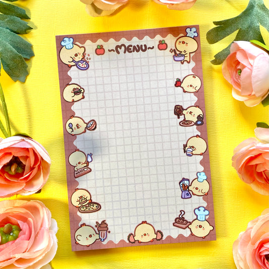 Pipa Menú ! 🍽️ Memo pad | Cute stationery