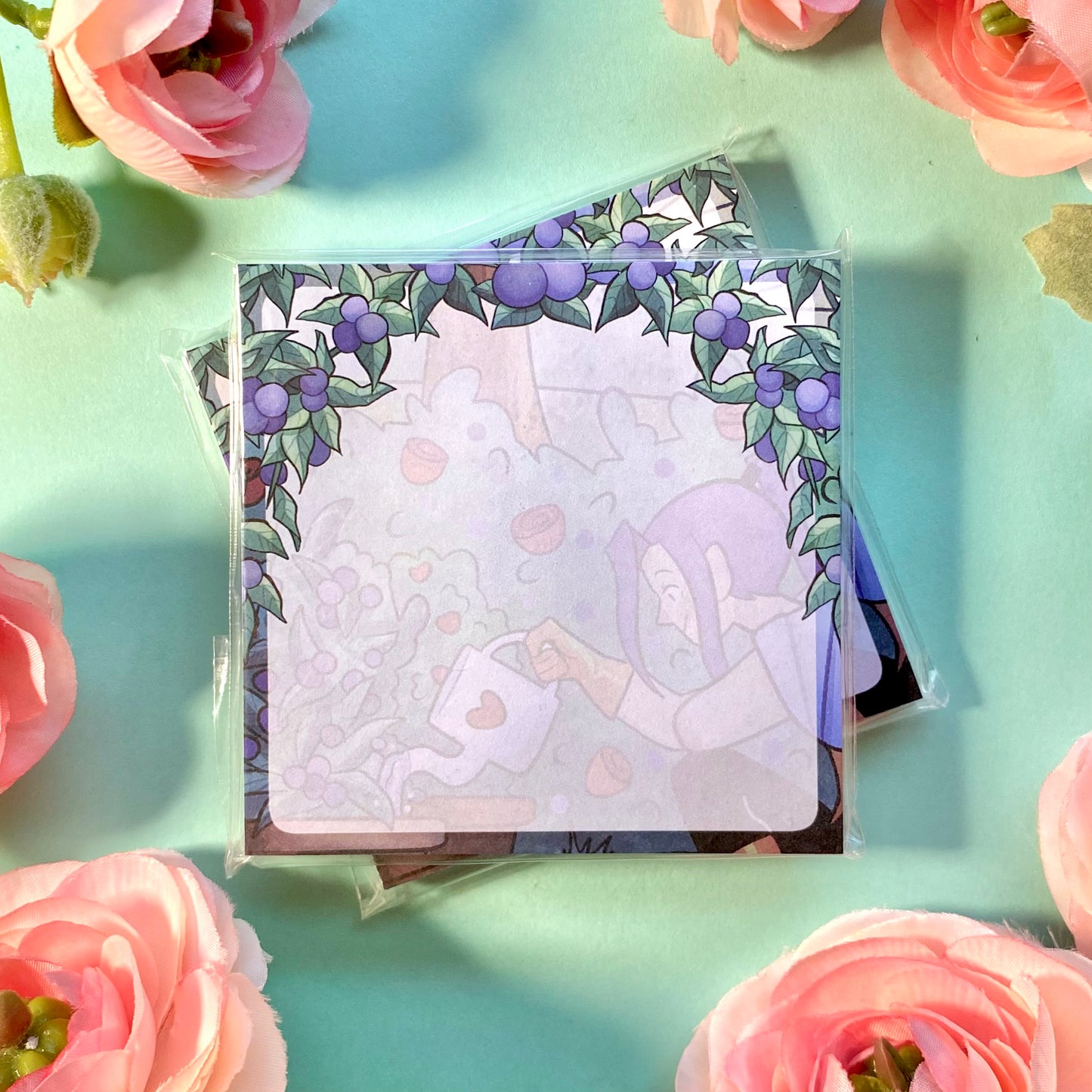 Blueberry fruit Sticky Notes Memo Pad | Cute stationery