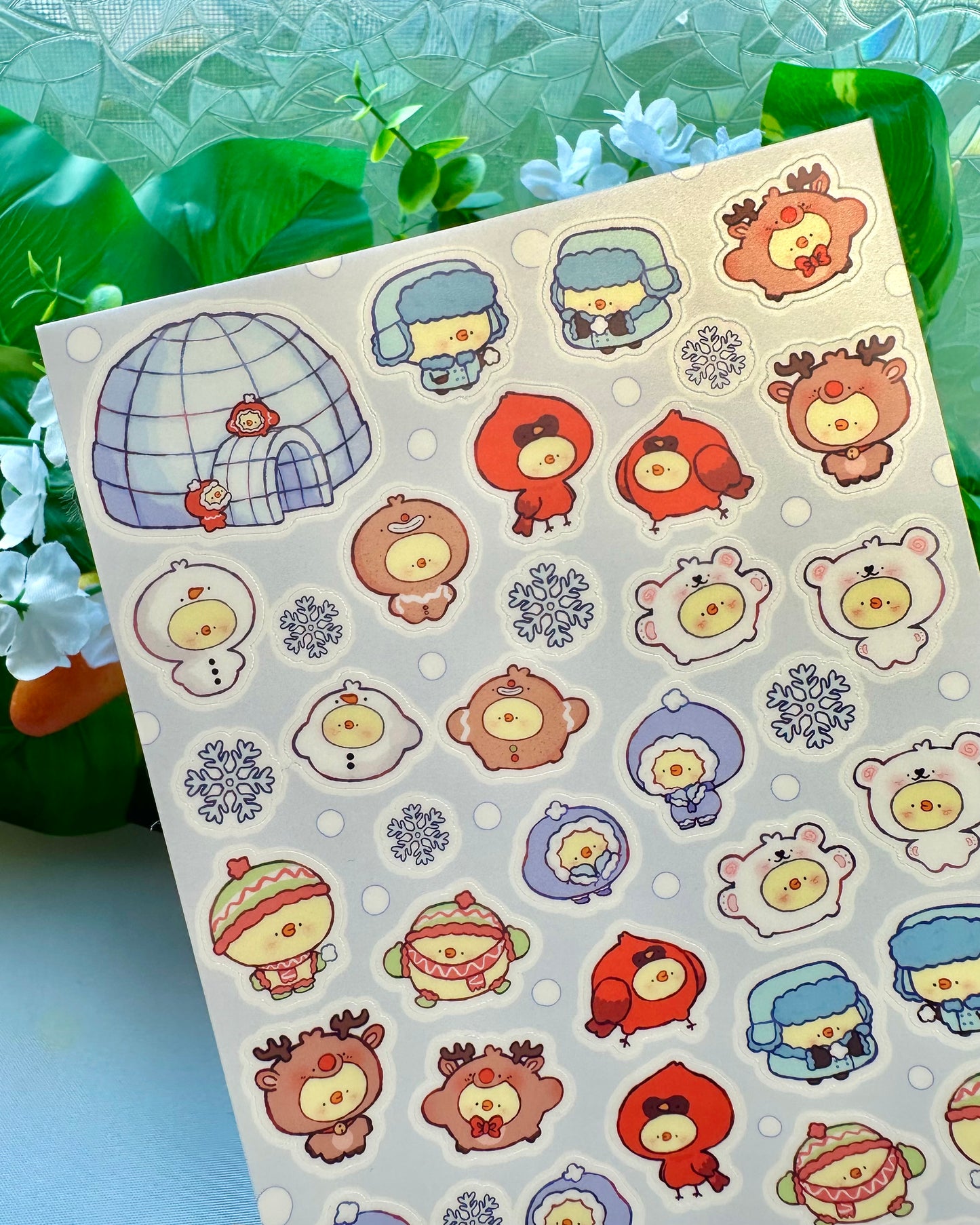 Winter Pipas Vinyl Sticker Sheet❄️