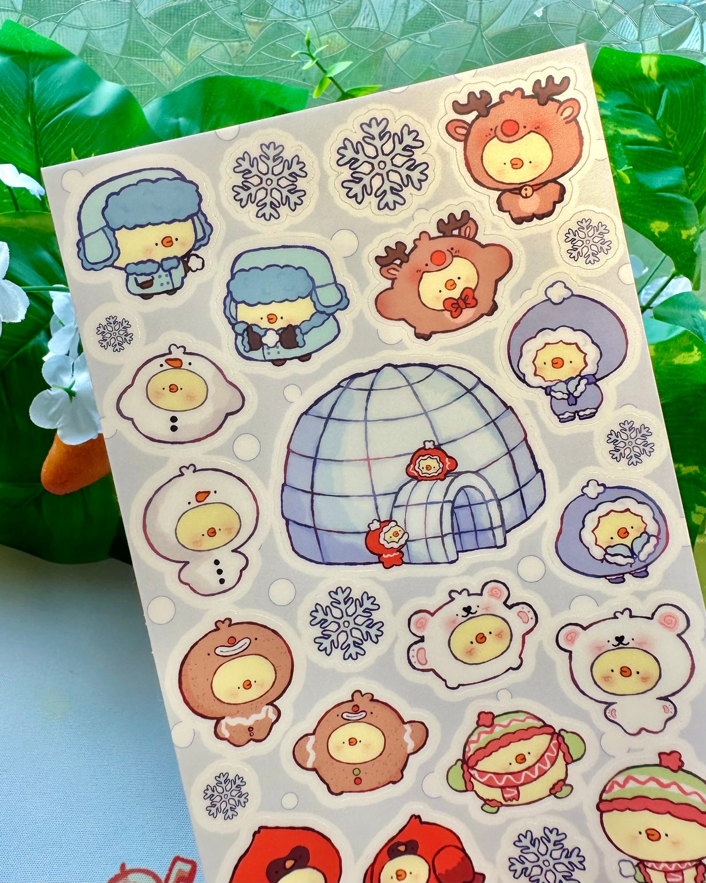 Winter Pipas Vinyl Sticker Sheet❄️