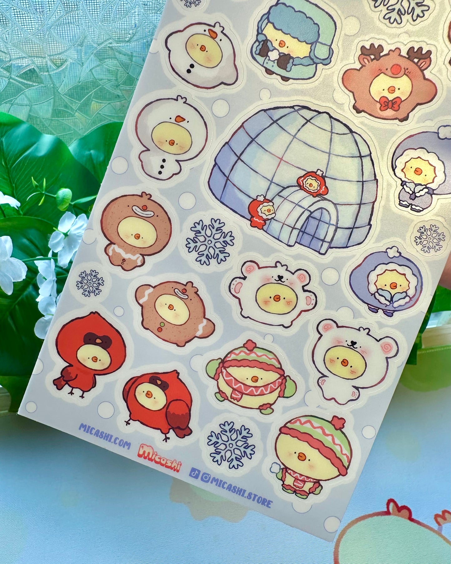 Winter Pipas Vinyl Sticker Sheet❄️