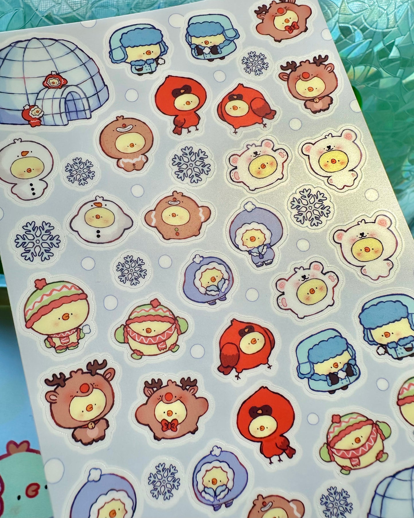 Winter Pipas Vinyl Sticker Sheet❄️