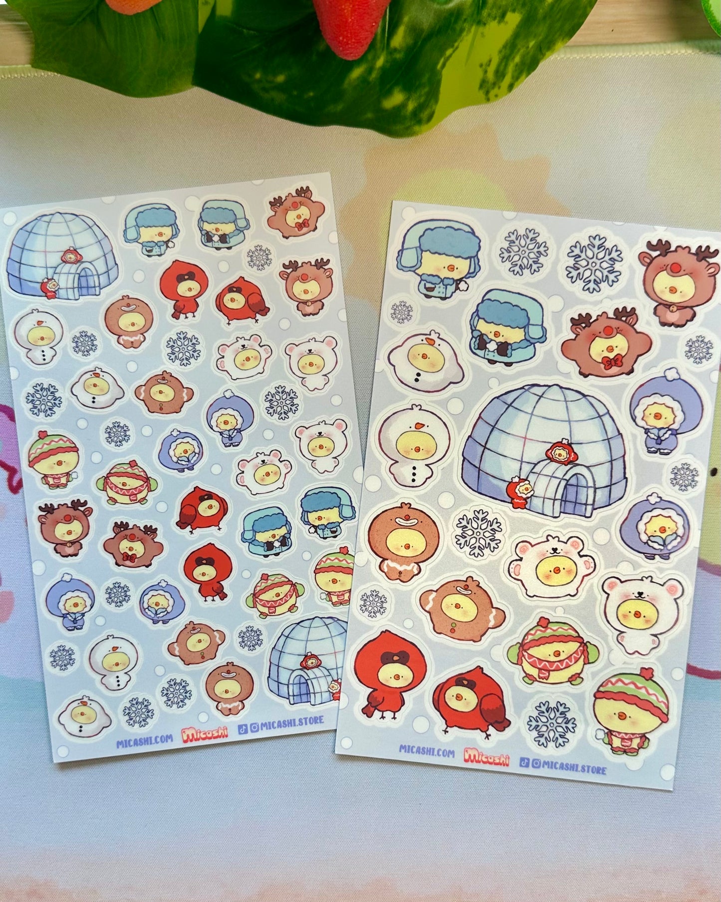 Winter Pipas Vinyl Sticker Sheet❄️