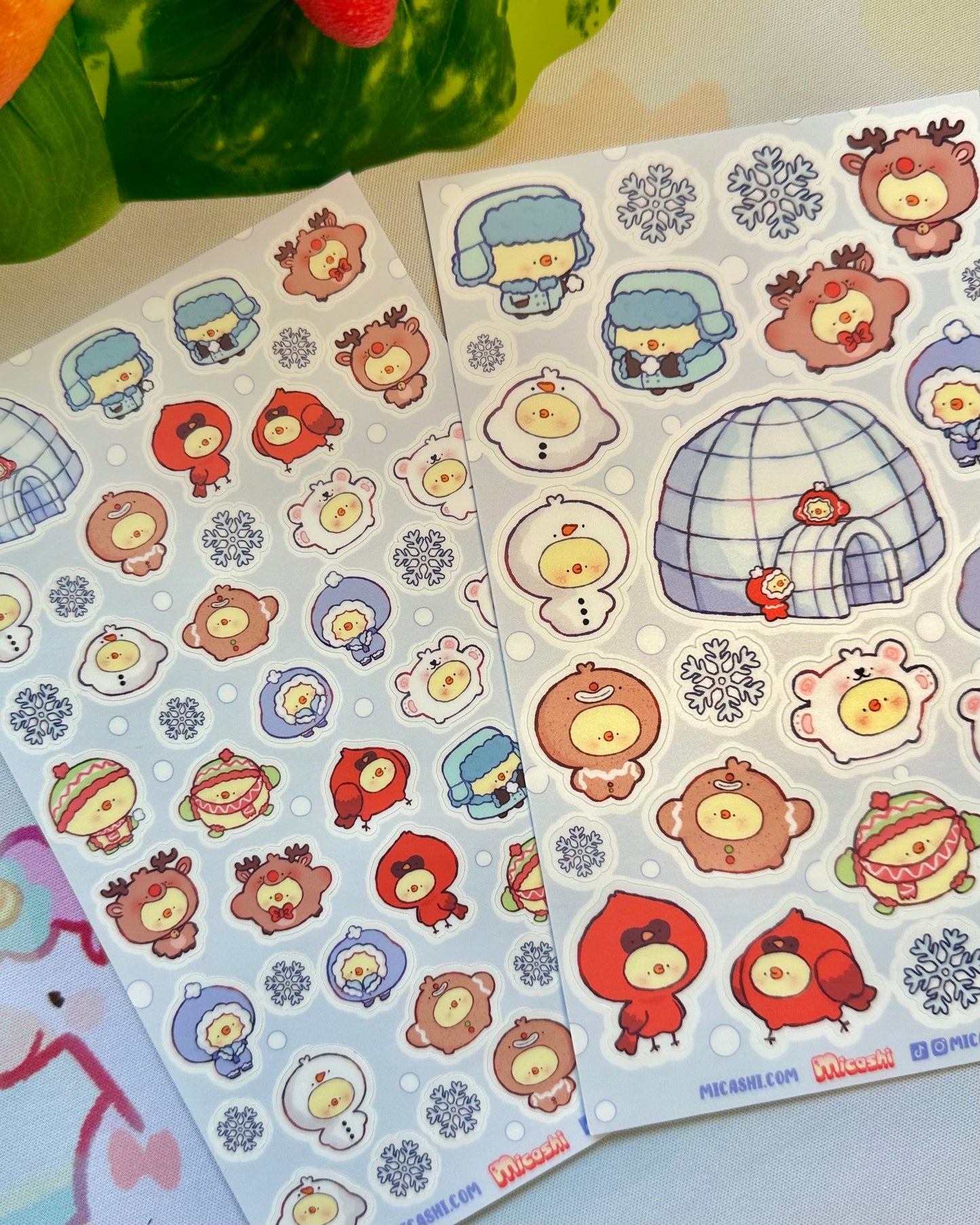 Winter Pipas Vinyl Sticker Sheet❄️