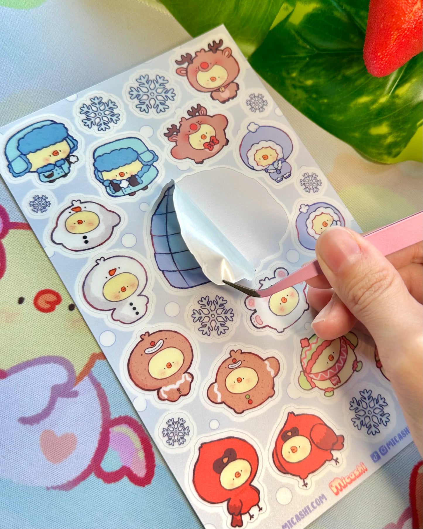 Winter Pipas Vinyl Sticker Sheet❄️